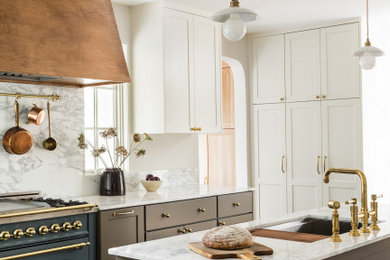 Inspiration for a transitional kitchen remodel in Boston