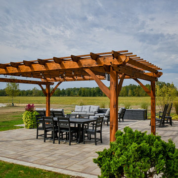 Backyard Paver Oasis + Firepit