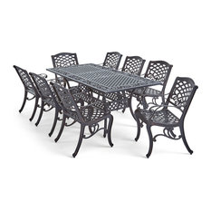 50 Most Por 10 Person Outdoor Dining Sets For 2019 Houzz Gdf Studio 9 Piece Jody Outdoor 8 Seater 64 81 Dining