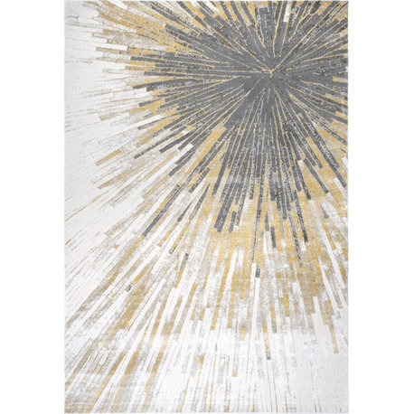 Nuloom Jendayi Contemporary Area Rug, Gold 9'x12'