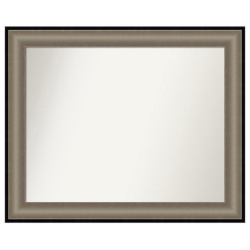 Imperial Pewter Black Non-Beveled Wall Mirror 33x27 in.