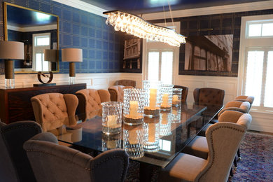Transitional dining room photo in New York