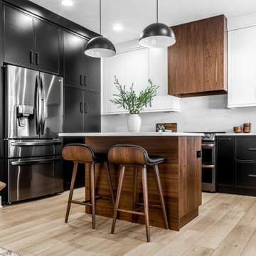Modern High Contrast Kitchen