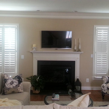 Plantation Shutters in family room