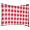 SheetWorld Twin Pillow Case - Percale Pillow Case - Red Gingham Check