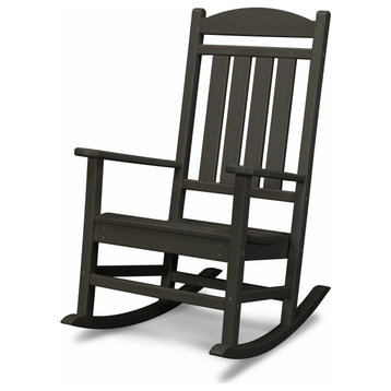 Polywood Presidential Rocking Chair, Black