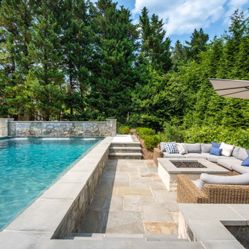 Custom Pool & Fire Pit in McLean