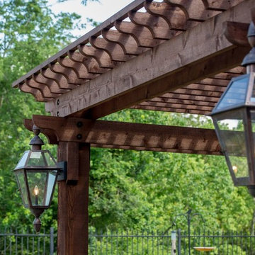 Stand Alone Pergola with Beautiful Pool & Landscaping