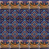3x3 16 pcs Blue Granada Talavera Mexican Tile