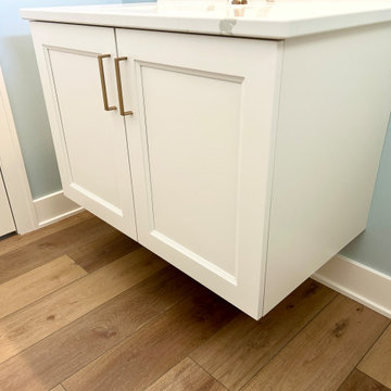 Shoji White and Rustic Beech Almond Kitchen Design