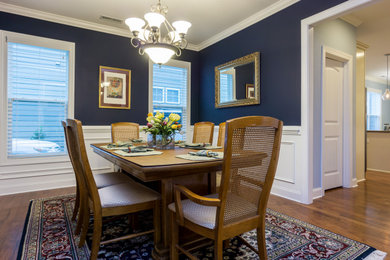 Example of a dining room design in Raleigh