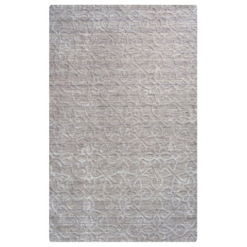 Rizzy Home Uptown UP2884 Gray Solid Area Rug, Rectangular 2' x 3'