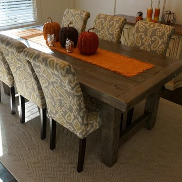 Rustic Slate Gray- The Clayton Rustic Farm Dining Table