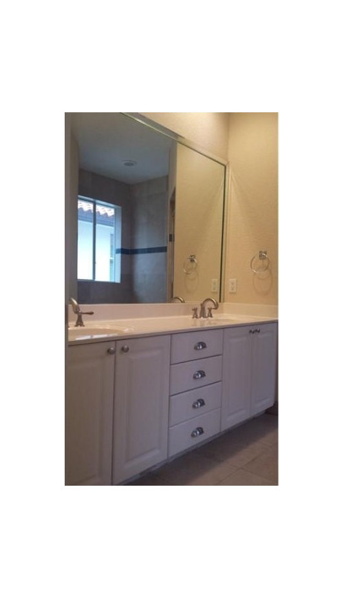 Bathroom vanities WAY too short. Any ideas?