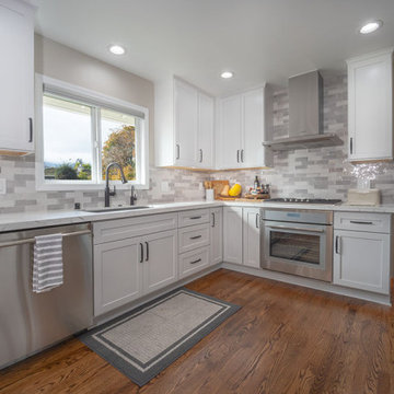 Two-toned cabinets from Crystal Cabinet Works, Semi-Custom Cabinets