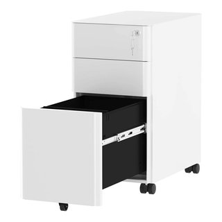 Filing Cabinet, Metal Frame With Swiveling and Anti-Tipping Caster ...