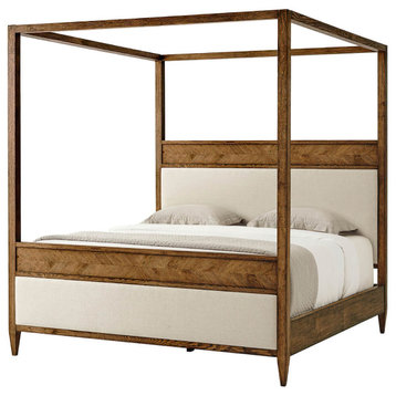Modern Rustic Canopy King Bed
