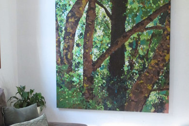 Idée de décoration pour une grande salle de séjour minimaliste.