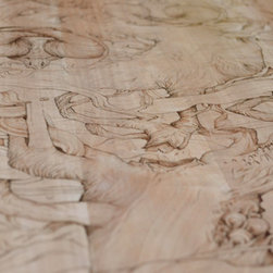 Table basse pyrograv&eacute; - Coffee Tables