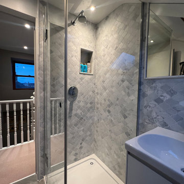 Luxurious marble loft shower room