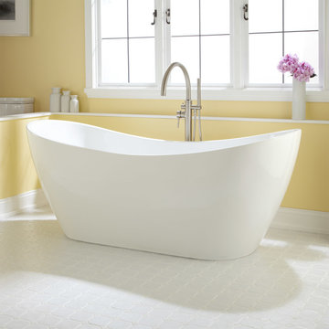 72" Sheba Acrylic Double-Slipper Tub