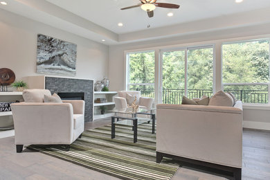 Inspiration for a contemporary living room remodel in Portland