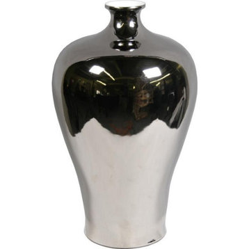Vase Prunus Colors May Vary Metallic Silver Variable Ceramic