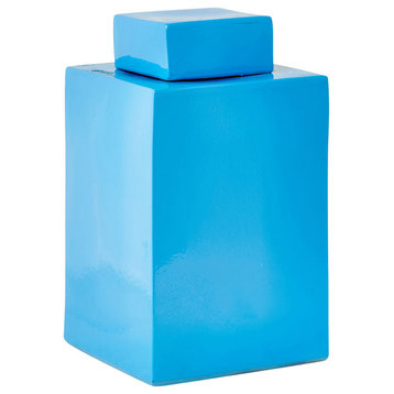 Square Jar, Blue