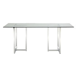 CB2 Silverado Glass Dining Table - Dining Tables