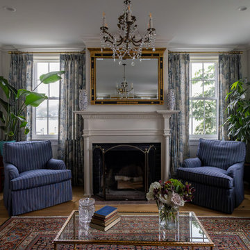 Elegant New England Nautical Living Room