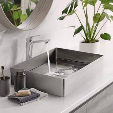 Modern Gold Artificial Resin Brushed Wash Vanity Cover Basin Hotel Bathroom Sink