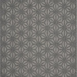 Nourison - Palamos Modern Geometric Dark Grey 7'10" x round Indoor Outdoor Area Rug - Add some star quality to your decorating style with this elegantly patterned area rug from the Palamos Collection! Its complex linear design creates a pleasing pattern of interlocking stars. High-low pile with stunning dimensionality is a super-chic yet casual look.