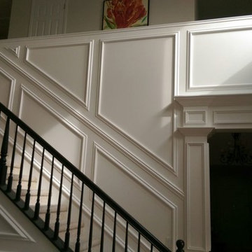 Staircase and Fireplace Wainscot Paneling