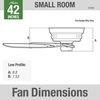 Hunter Fan Company 42" Low Profile IV White Ceiling Fan