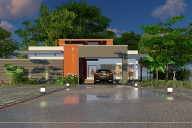 Example of a trendy exterior home design in Other