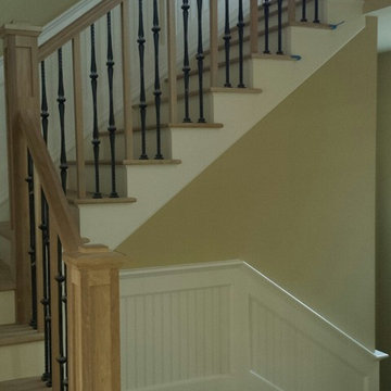 Stairway Wainscoting & Painting