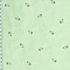 Clarence House Fabric Embroidered Flower Plaid Tropo, Aqua Purple, Standard Cut