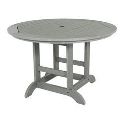 Highwood USA - Round Dining Table, 48", Coastal Teak - Outdoor Dining Tables