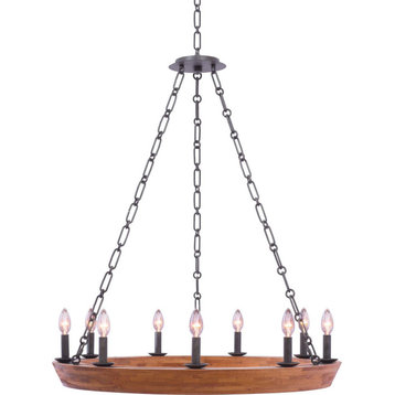 Lansdale Chandelier - Black Iron, 9