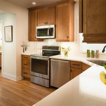 Prairie Style Home Kitchen and Powder Room