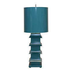 Worlds Away Pagoda Table Lamp - Table Lamps
