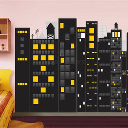 Comic Book Skyline Decals - Baby And Kids