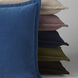 Henri Flanged Velvet Pillow - Decorative Pillows