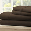 Becky Cameron Premium Ultra Soft Luxury 4-Piece Bed Sheet Set, Twin, Chocolate