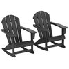 WestinTrends 2PC Outdoor Patio Porch Rocker Classic Adirondack Rocking Chair Set, Gray