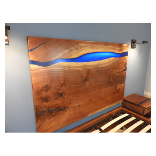 Epoxy 2024 river headboard