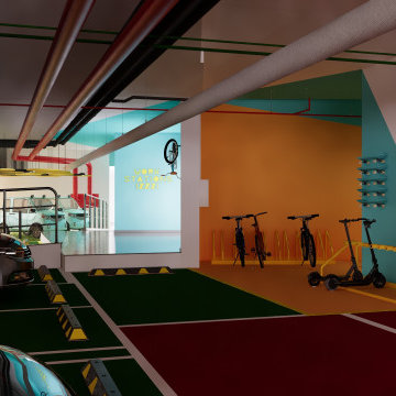 Bicycle parking, aparthotel