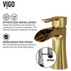 VIGO Paloma Single Hole Bathroom Sink Faucet, Matte Gold