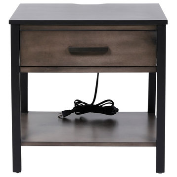 Elk Home Ramsay Accent Table With  Power S0115-7462, Black