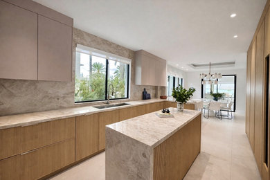 Example of a trendy kitchen design in Miami